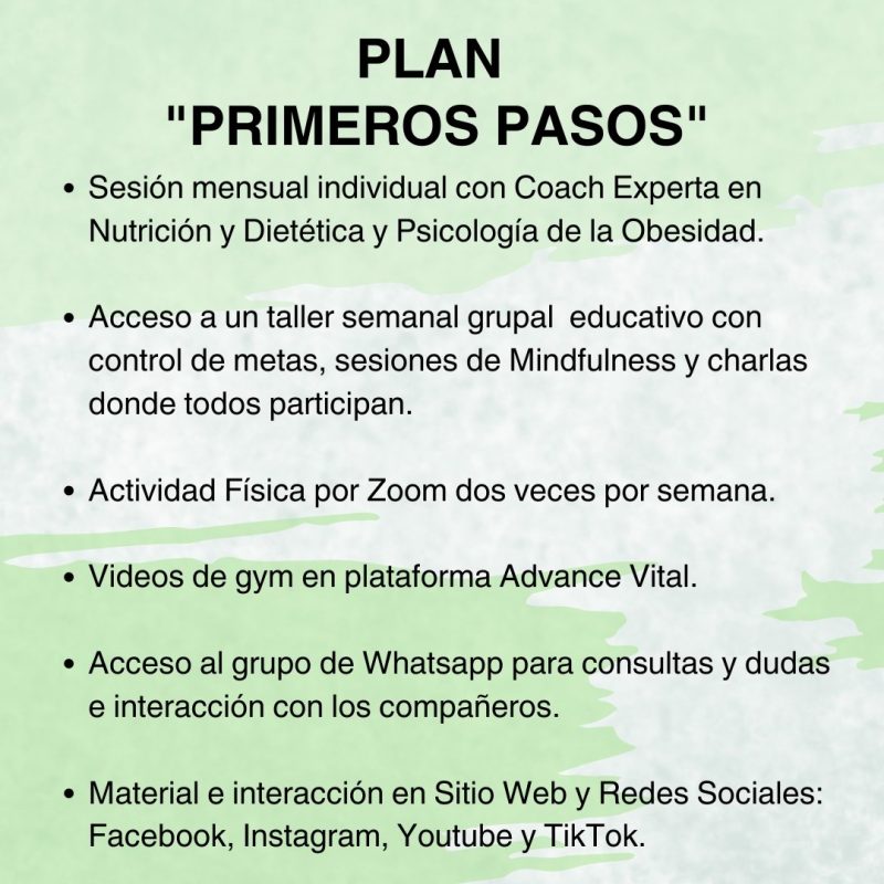 PLANE PRIMEROS PASOS- ADVANCE VITAL